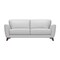 Armen Living Jedd Contemporary Sofa in Genuine Dove Gray Leather with Brown Wood Legs LCJD3DV - alternate 1